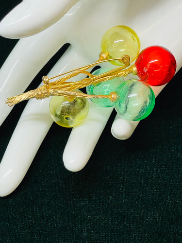 Rare Lisner Lucite Balloon Brooch